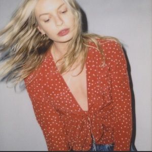 Realisation Par Bianca top in red star print